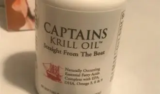 Image for article where to buy krill oil for dogs. Captains Krill Omega 3 Oil which I give my dog for joints and arthritis.