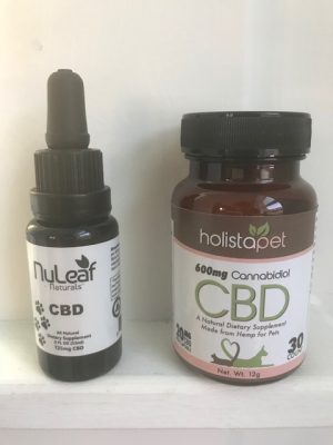 image graphic of CBD Oil for Dog Mobility Issues two different products