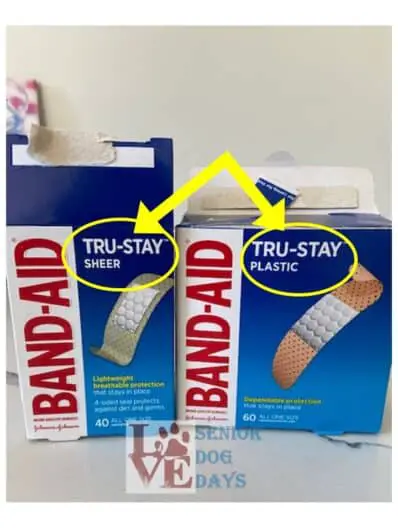 Picture of Tru-Stay Band-aid brands I buy for my dog.